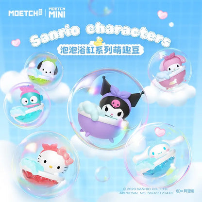 Sanrio Characters Sweet Bathing Time with Blister Mini Series | Hello Kitty Kuromi Cinnamoroll Pompompurin Pochacco Hangyodon - Kawaii Collectable Toys Toy Collection
