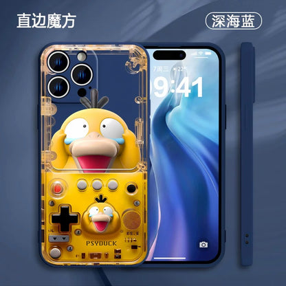 Japan Cartoon Pokemon Fun 3D Print Game Console Version Colour Silicone Case | Pikachu Bulbasaur Squirtle Charmander Psyduck Jigglypuff Eevee Gengar -  iPhone Case PLUS SE2 XS XR X 11 12 13 14 15 16 16e 17 17e Pro Promax 12mini 13mini