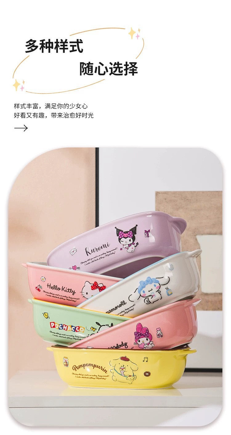 Sanrio Ceramic Tableware Big Bowl Plate | Hello Kitty My Melody