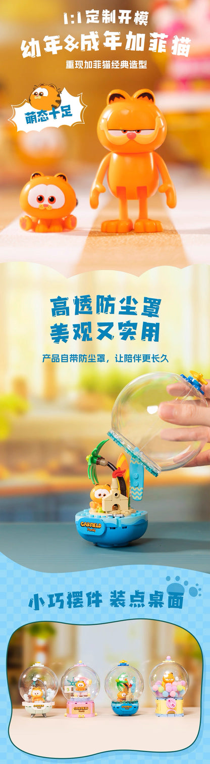 Pan Tasy x Garfield Family | Birthday Cake - Lovely Cat Exotic Shorthair Building Blocks Toy Collections