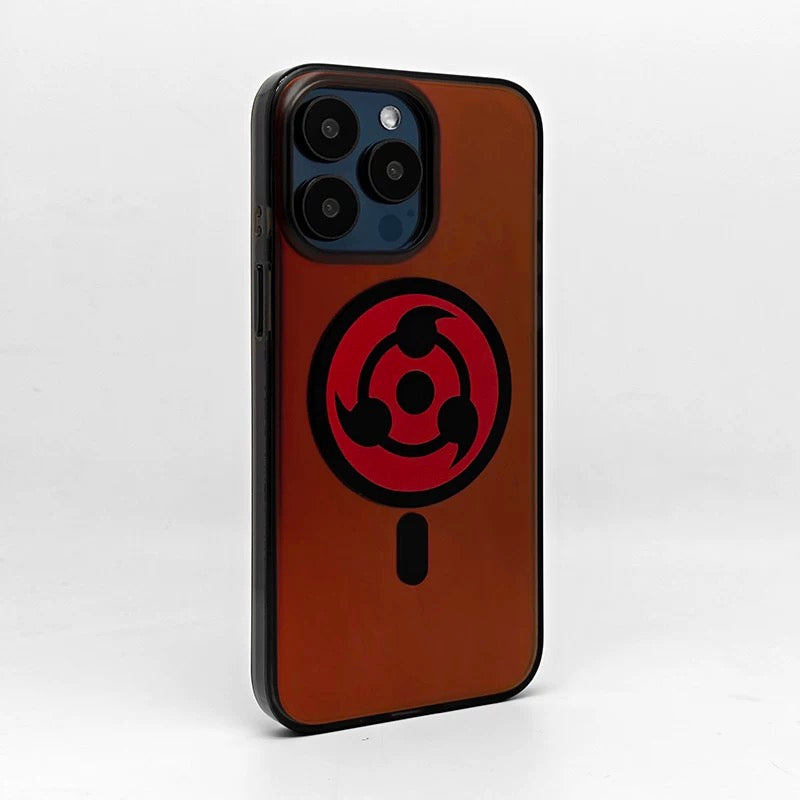Japanese Anime Naruto Ninja | Laser Sharingan - iPhone Case 7 8 PLUS SE2 XS XR X 11 12 13 14 15 16 Pro Promax SE3 SE2