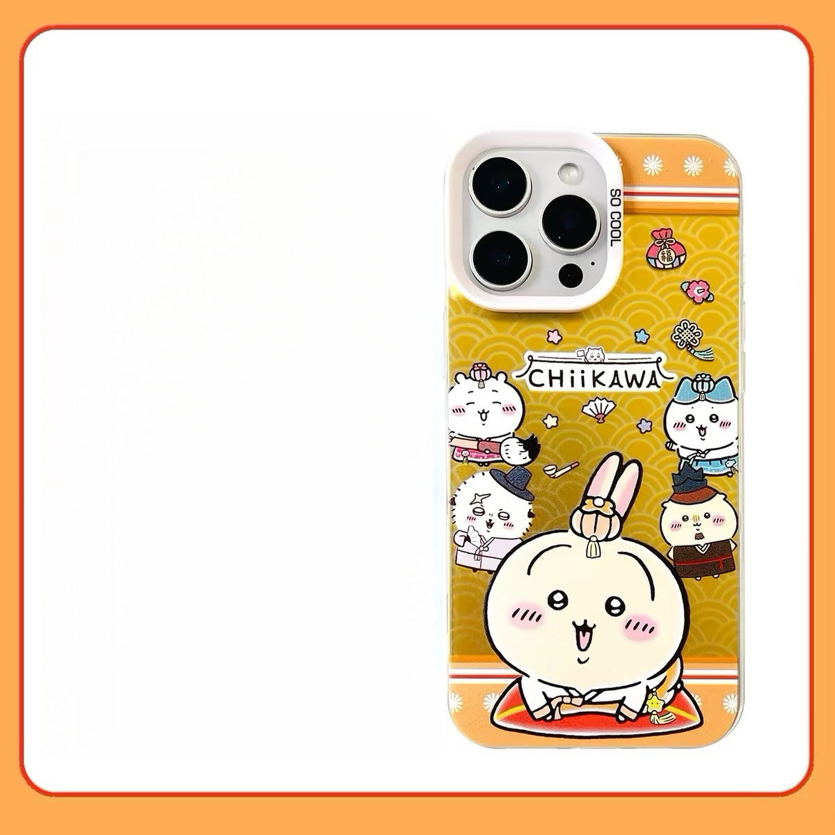 Japanese Cartoon ChiiKawa Korean Dress Up Laser Case | Chiikawa Hachiware Usagi - iPhone Case 11 12 13 14 15 16 16e 17 17e Pro Promax