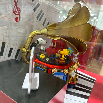 Pan Tasy x Peanut Music Box Series | Phonograph - Lovely Dog and Yellow Birds Building Blocks Toy Collections