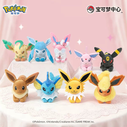 Japan Cartoon Pokemon Eevee Evolution Series Laying Plush Keychain | Eevee Vaporeon Jolteon Flareon Espeon Umbreon Leafeon Glaceon Sylveon - Evolve Anime Collectable Kawaii Item