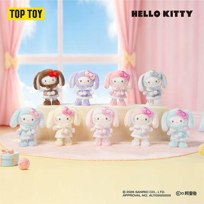 TOPTOY x Sanrio Hello Kitty | Lop Ear Bunny Series - Plush Vinly Keychain Pendant Blind Box