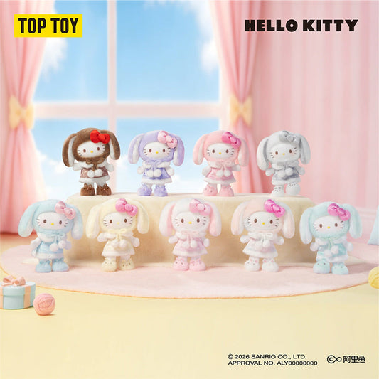TOPTOY x Sanrio Hello Kitty | Lop Ear Bunny Series - Plush Vinly Keychain Pendant Blind Box
