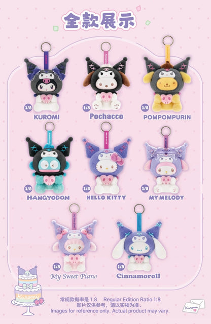 TopToy Sanrio Characters Kuromi Party | Hello Kitty My Melody Piano Kuromi Cinnamoroll Pompompurin Pochacco Hangyodon - Collectable Toys Mystery Blind Box
