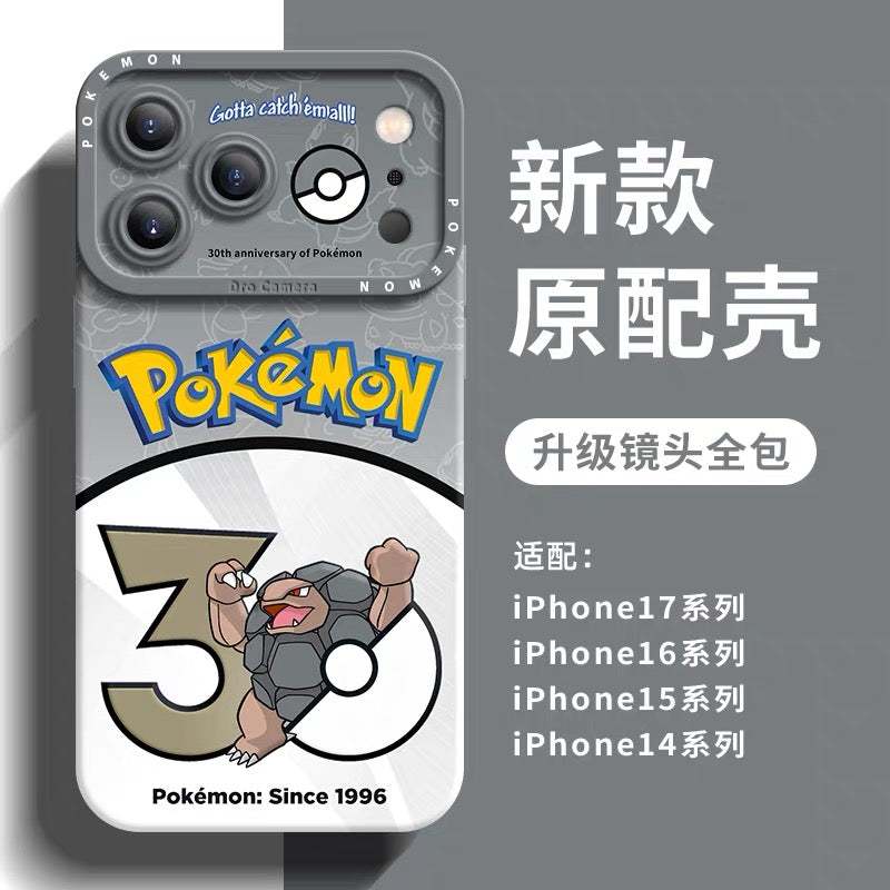 Japanese Cartoon Pokemon Silicone Case Pokemon 30 Anniversary Version Part5 | Gengar Dragonite Snoriax Gyarados Starmie Golem Marowak Magneton 8 Styles - Phone Case Samsung Galaxy S26 S25 S24 S23 FE Ultra Edge