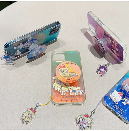 Japanese Cartoon Phone Stand | Laser Sailor Girl X Hello Kitty Kuromi Cinnamorll Pompompurin