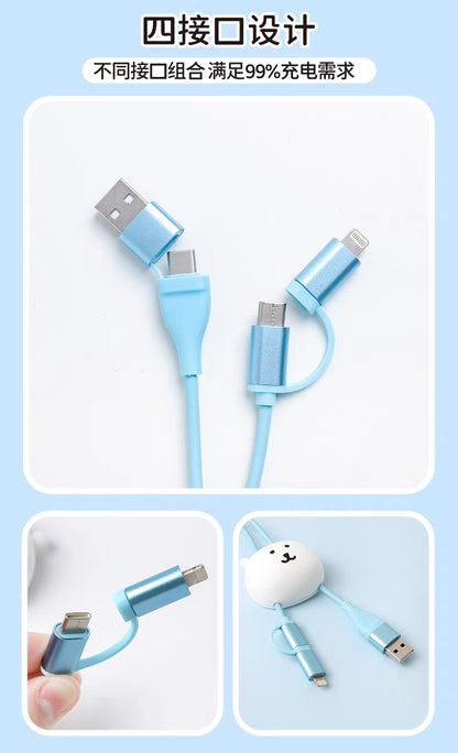Miniso Joker Bear | 3A Fast Charging Type-C & Lightning Data Cable
