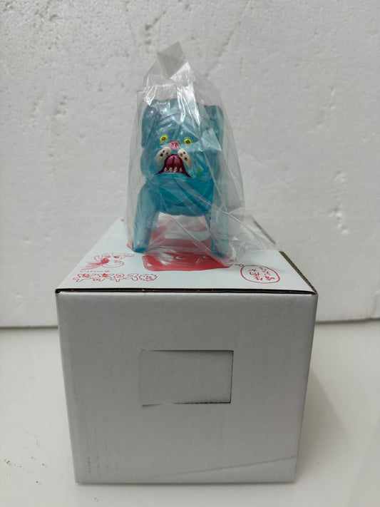 Japan Artist Dehara | Tosa Dog Inu Transparent Sky Blue Splashed Ink Version - 50pcs Limited Worldwide Sofubi Figure Soft Vinyl Rare