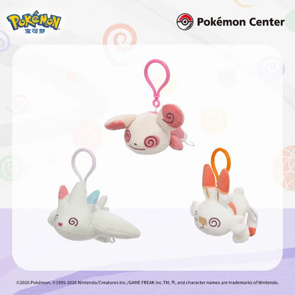 Japan Cartoon Pokemon Center Exhausted Version Keychain | Gengar Dragonite Snorlax Pikachu Scorbunny Togekiss Larvitar Poliwhirl Spinda Max Revive - Mascot Mini Plush Doll