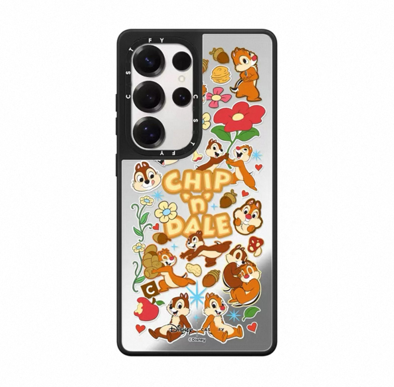 Cute Cartoon Chip and Dale | Flowers & Big Head - Phone Case Samsung Galaxy S25 S24 S23 Ultra KawaiiGiftLand