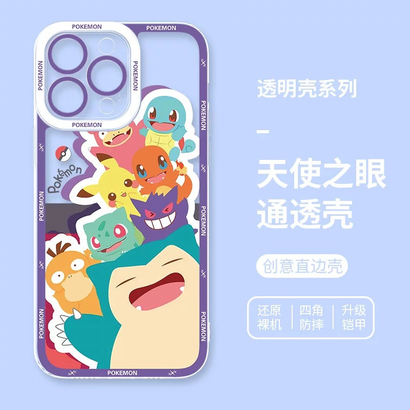 Japan Cartoon Pokemon Be with you Version | All Around you & Smile to you - iPhone Case PLUS SE2 XS XR X 11 12 13 14 15 16 16e 17 17e Pro Promax 12mini 13mini