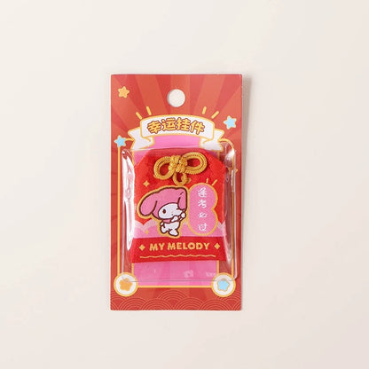 Sanrio Omamori Chinese Style Lucky Hope | Hello Kitty My Melody Kuromi Cinnamoroll Hangyodon - Kawaii items