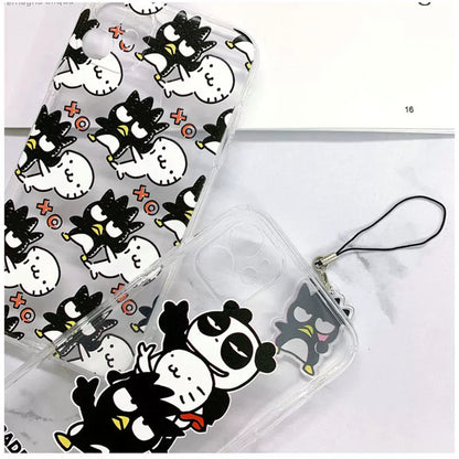 Japanese Cartoon iPhone Case with Strap | Bad Badtz Maru with friends yeah Full Screen - iPhone CasePhone Case  7 8 PLUS SE2 XS XR X 11 12 13 14 15 16 Pro Promax 12mini 13mini