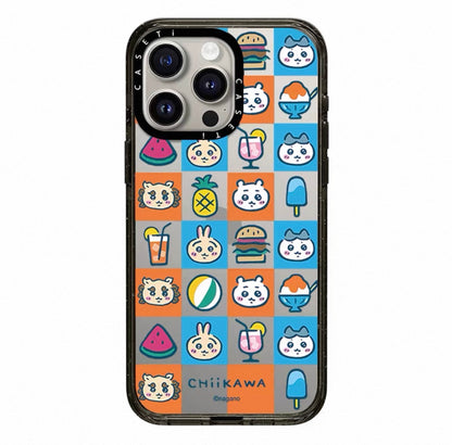 Japanese Cartoon ChiiKawa Clear with Transparent Black Frame Phone Case | ChiiKawa Hachiware Usagi Summer Time Party Part1 6 Styles - iPhone Case 12 13 14 15 16 17 Pro Promax