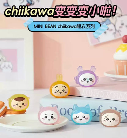 Free Gift : ChiiKawa X Miniso | ChiiKawa Hachiware Usagi Momonga Kurimanju Rakko Pajamas Beans Blind Box Mini Figure - Kawaii Item Cute Accessories