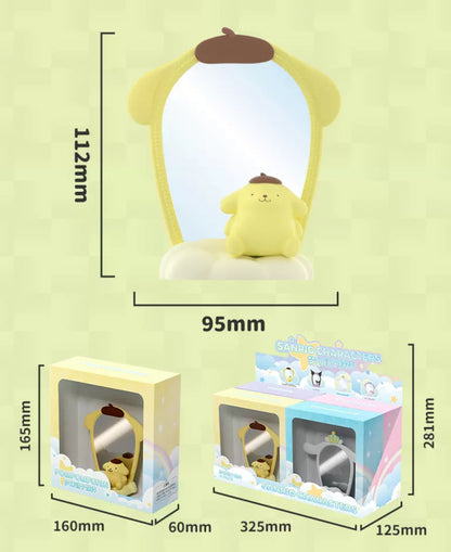 Sanrio Characters Theme Silicon with Mirror Series | My Melody Kuromi Cinnamoroll Pompompurin - Kawaii Decoration Collectable Toys Toy Collection