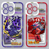 Japan Cartoon Pokemon Game Pixel Version | Miraidon Koraidon - iPhone Case PLUS SE2 XS XR X 11 12 13 14 15 16 16e 17 17e Pro Promax 12mini 13mini