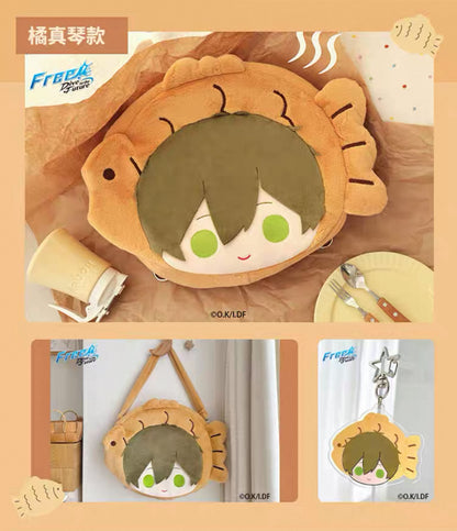 Japanese Anime Free! Iwatobi Swim Club Taiyaji 2 Ways Plush Itabag | Haruka Makoto Rin Kirishima Sosuke Cute Kawaii Backpack Shoulder Q Bean Bag - Cute Kawaii Item