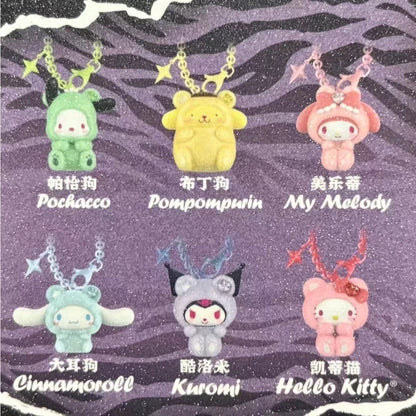 Miniso Sanrio Characters Gem Forest Animals Keychain | Hello Kitty My Melody Kuromi Cinnamoroll Pompompurin Pochacco - Collectable Toys Mystery Blind Box