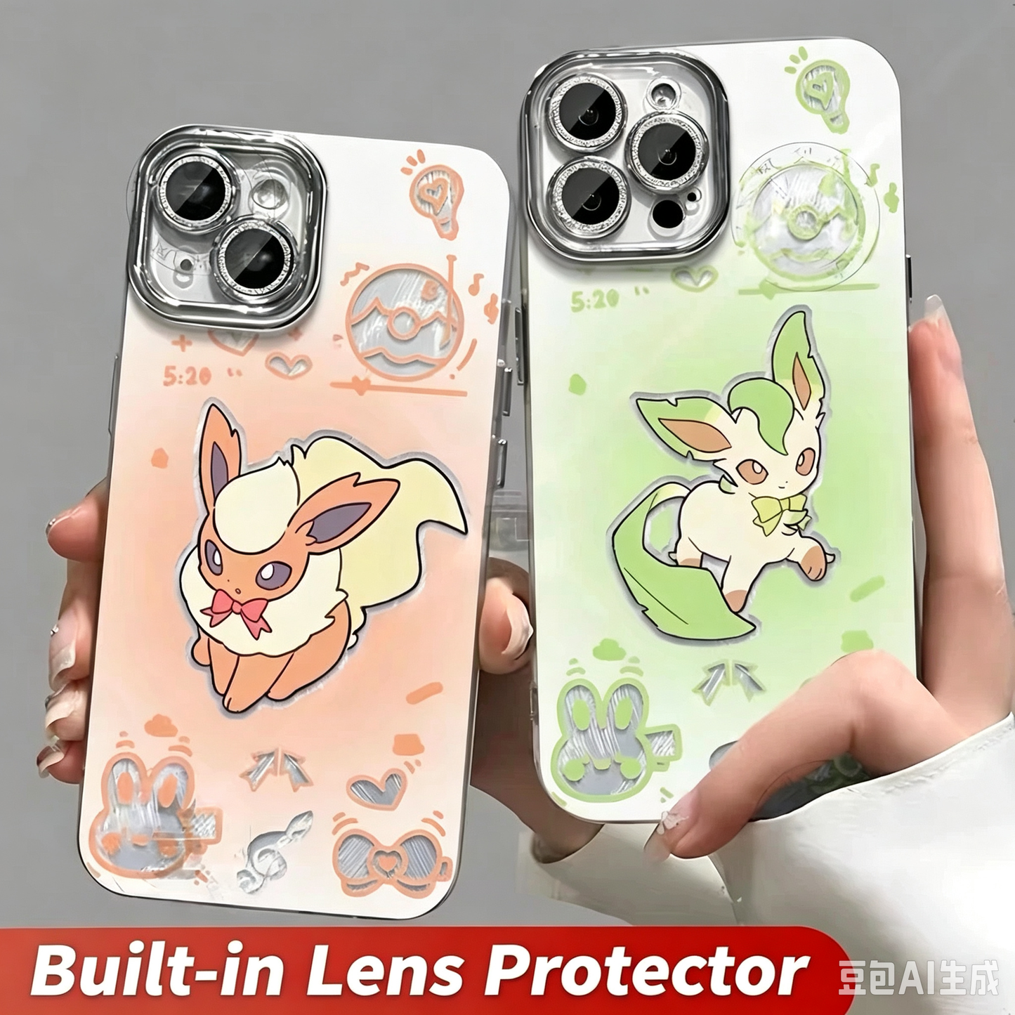 Japanese Cartoon Pokemon Case Eevee Evolution Cute Emo Version | Eevee Vaporeon Jolteon Flareon Espeon Umbreon Leafeon Glaceon Sylveon 9 Styles - iPhone Case PLUS SE2 XS XR X 11 12 13 14 15 16 16e 17 17e Pro Promax 12mini 13mini (副本)