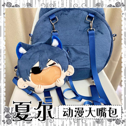 Japanese Anime  Black Butler Kuro Shitsuji | Ciel Phantomhive with Cat Ear Plush Cute Icon Itabag Backpack and Crossbody Bag - Cute Kawaii Item