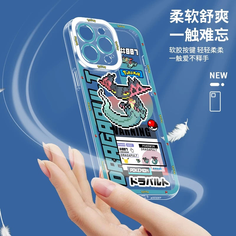 Japan Cartoon Pokemon Game Pixel Version | Ceruledge Evolution - iPhone Case PLUS SE2 XS XR X 11 12 13 14 15 16 16e 17 17e Pro Promax 12mini 13mini