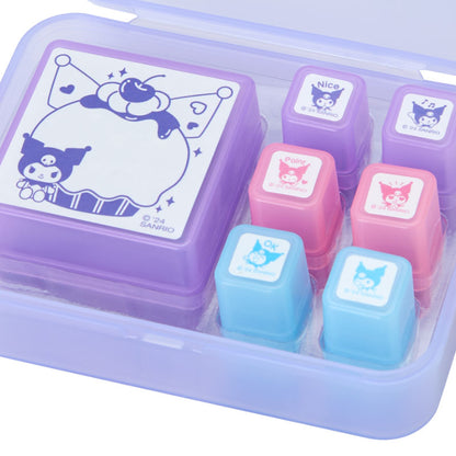 Sanrio Japan Kuromi Stamp Set with Oil Ink - Kawaii Stationery