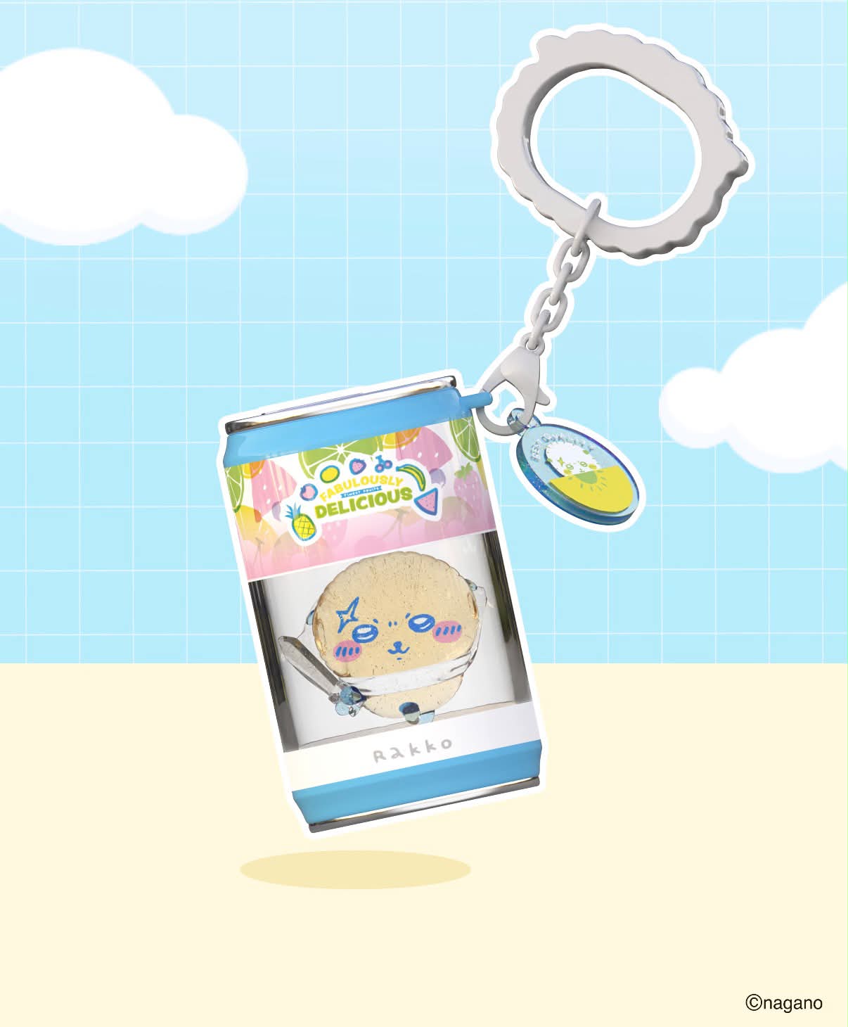 [Pre-Order] ChiiKawa X Miniso Fruit Market Series Fruit Market Soft Drink Can Keychain Blind Box | ChiiKawa Hachiware Usagi Momonga Kurimanju Rakko Shisa Crab Soft Drink Can Keychain Blind Box - Kawaii Items Room Decoration Mystery Box