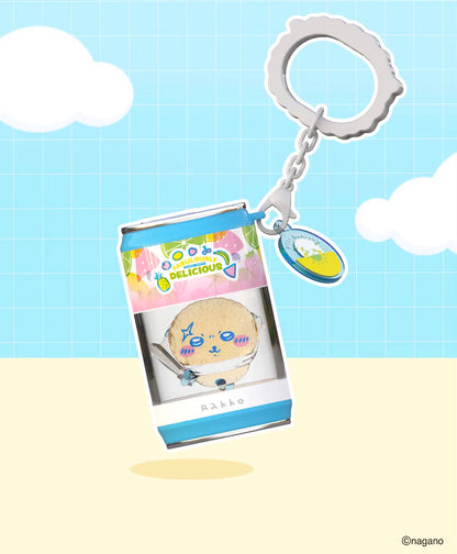 [Pre-Order] ChiiKawa X Miniso Fruit Market Series Fruit Market Soft Drink Can Keychain Blind Box | ChiiKawa Hachiware Usagi Momonga Kurimanju Rakko Shisa Crab Soft Drink Can Keychain Blind Box - Kawaii Items Room Decoration Mystery Box