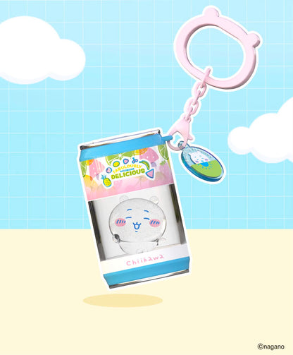 ChiiKawa X Miniso Fruit Market Series Fruit Market Soft Drink Can Keychain Blind Box | ChiiKawa Hachiware Usagi Momonga Kurimanju Rakko Shisa Crab Soft Drink Can Keychain Blind Box - Kawaii Items Room Decoration Mystery Box