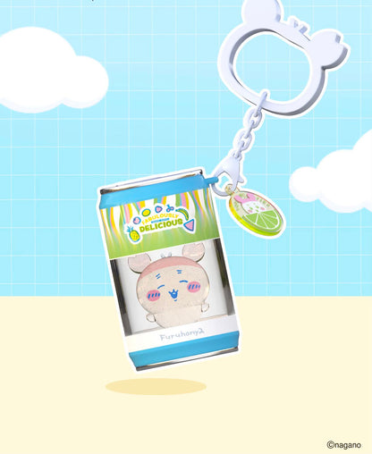 [Pre-Order] ChiiKawa X Miniso Fruit Market Series Fruit Market Soft Drink Can Keychain Blind Box | ChiiKawa Hachiware Usagi Momonga Kurimanju Rakko Shisa Crab Soft Drink Can Keychain Blind Box - Kawaii Items Room Decoration Mystery Box
