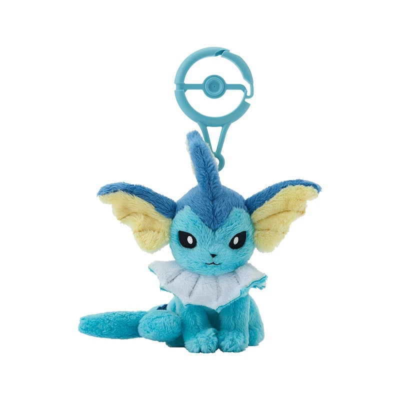 Japan Cartoon Pokemon Center Pokeball Keychain Eevee Evolution Evolve | Eevee Vaporeon Jolteon Flareon Espeon Umbreon Leafeon Glaceon Sylveon - Mascot Mini Plush Doll KawaiiGiftLand