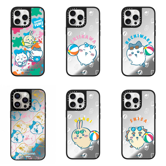Japanese Cartoon ChiiKawa Mirror Phone Case | ChiiKawa Hachiware Usagi Summer Time Party Part2 6 Styles - iPhone Case 12 13 14 15 16 17 Pro Promax