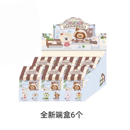 TopToy Maltese Puppy Happy Cafe Series | Vinyl Face Plush Doll - Collectable Toys Mystery Blind Box