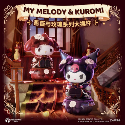 Sanrio Characters My Melody & Kuromi | Gothic Lolita Little Storage Box 18cm Figure - Toy Collection