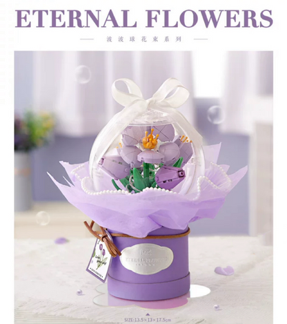 Loz Building Block Eternal Flowers Set | Rose SunFlower - with LED Lights Valentine Wedding Gift DIY Handmade Gift