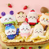 Japan ChiiKawa Fruit Series | ChiiKawa Hachiware Usagi Momonga Kurimanju Rakko Shisa Wearing Fruit Costume Cute Plush Doll Keychain - Kawaii items Room Decoration Doll
