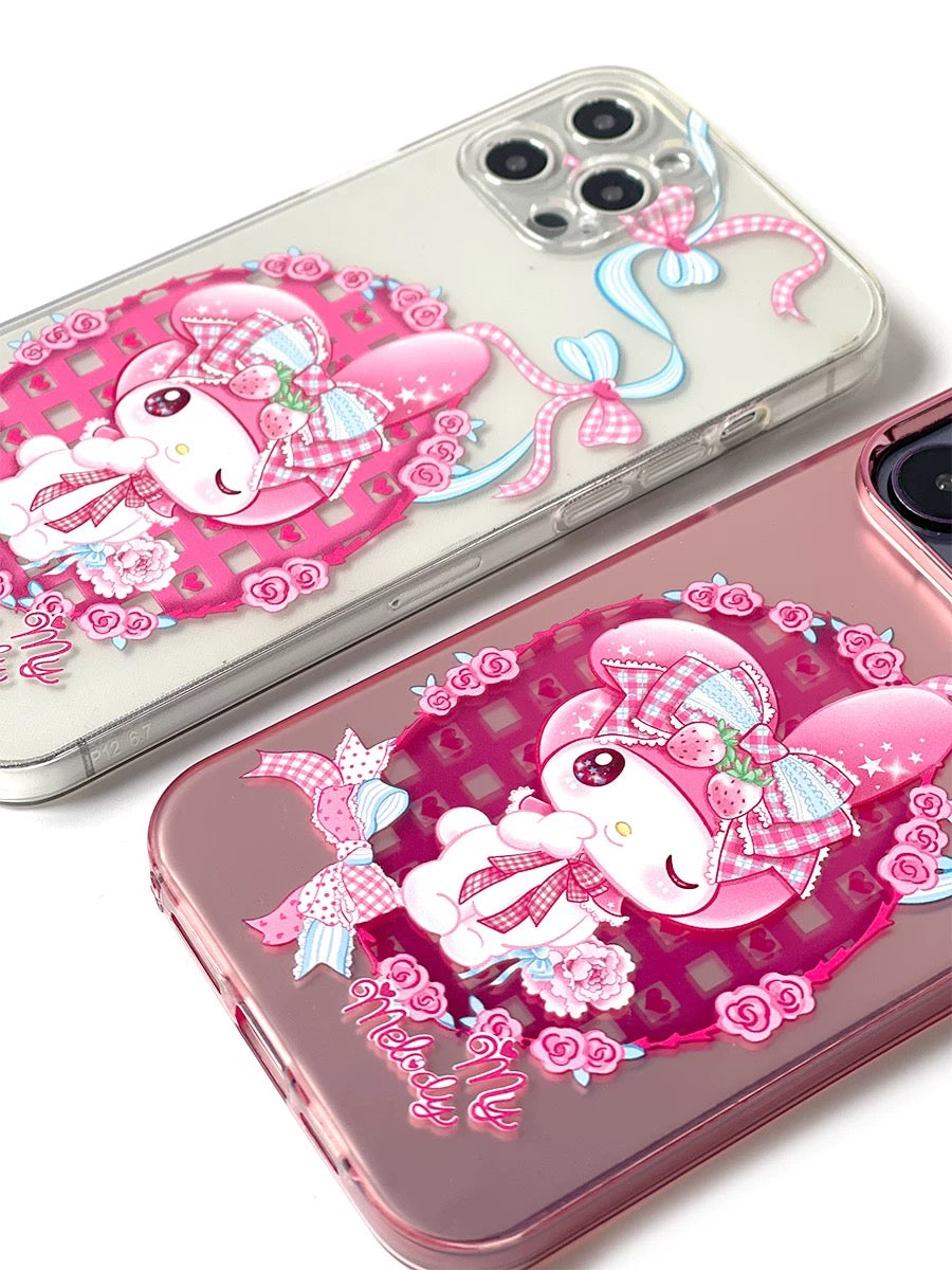 Japanese Cartoon Sanrio Sweet Angel | My Melody Laser Colour Clear - iPhone Case 11 12 13 14 15 16 Pro Promax