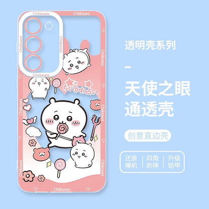 Japanese Cartoon Chiikawa Heart Shape Daily Version | Chiikawa Hachiware Usagi Momonga Kurimanju Rakko - Phone Case Samsung Galaxy S26 S25 S24 S23 S22 S21 FE Ultra