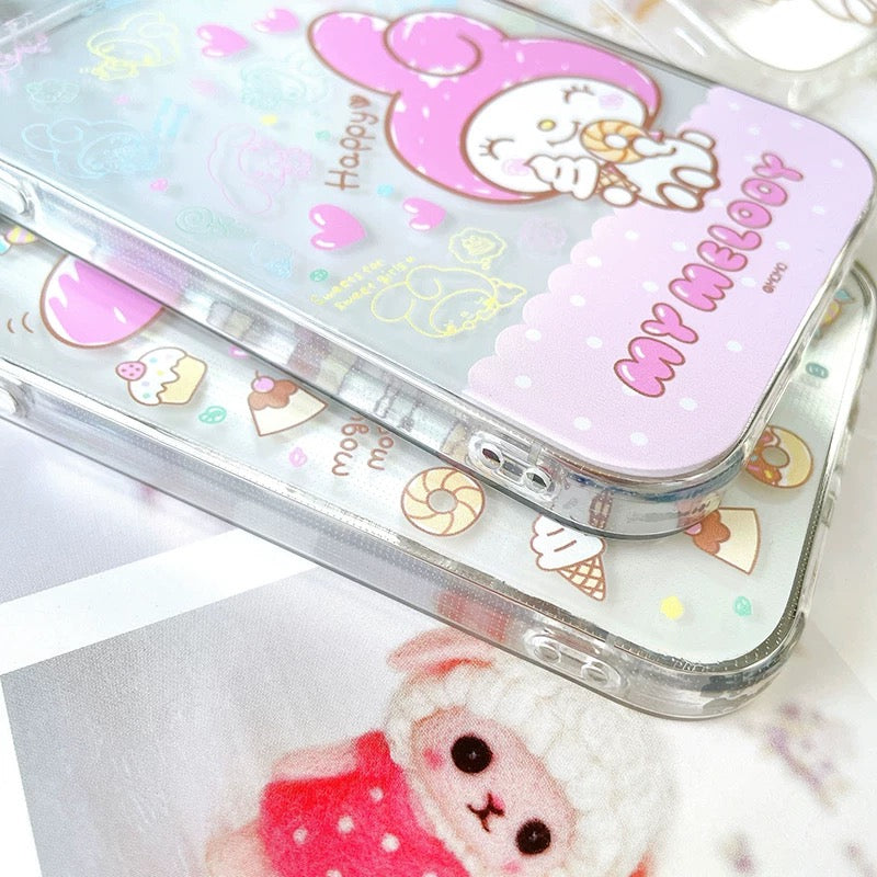 Japanese Cartoon My Melody |  Eating Foods - iPhone Case 12 13 14 15 Pro Promax