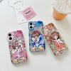 Japanese Cartoon CardCaptorSakura Layer Glass Window Version | Pink Blue Orange - iPhone Case PLUS SE2 XS XR X 11 12 13 14 15 16 16e 17 17e Pro Promax 12mini 13mini