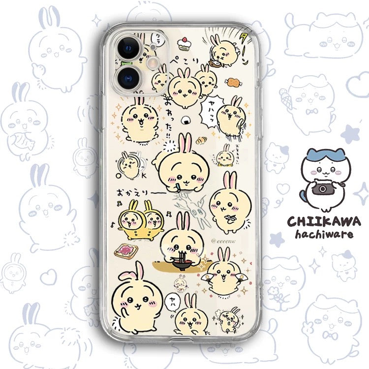 Japanese Cartoon Chiikawa Clean Case | Happy Fun Part2 Sanrio - Phone Case Samsung Galaxy S26 S25 S24 S23 S22 S21 FE Ultra