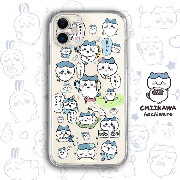 Japanese Cartoon Chiikawa Clean Case | Happy Fun Part2 Sanrio - Phone Case Samsung Galaxy S26 S25 S24 S23 S22 S21 FE Ultra