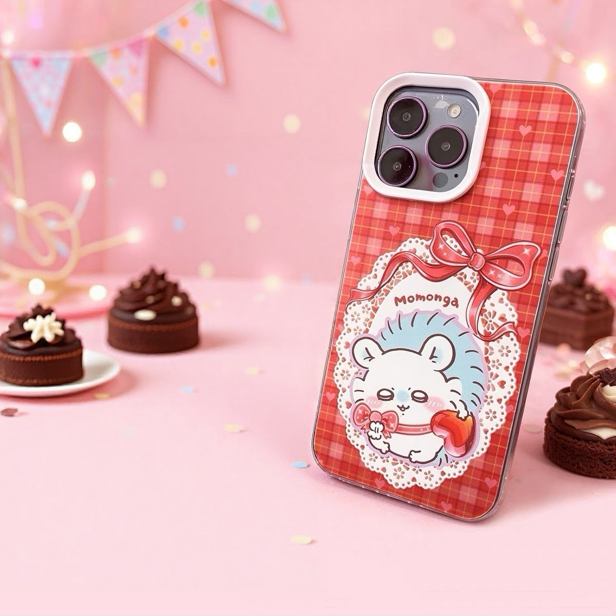 Japanese Cartoon ChiiKawa with Heart Chocolate Laser Case | Chiikawa Hachiware Usagi Momonga 4 Styles - Phone Case Samsung Galaxy S26 S25 S24 S23 S22 S21 FE Ultra Edge