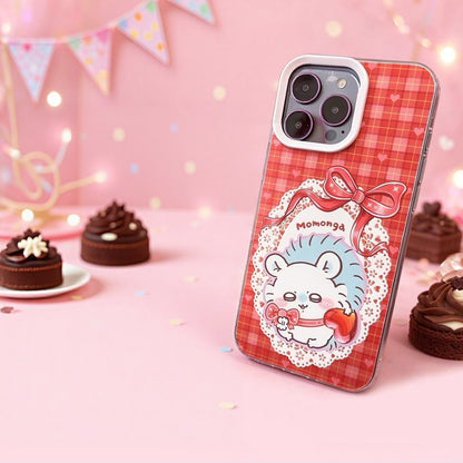 Japanese Cartoon ChiiKawa with Heart Chocolate Laser Case | Chiikawa Hachiware Usagi Momonga 4 Styles - Phone Case Samsung Galaxy S26 S25 S24 S23 S22 S21 FE Ultra Edge
