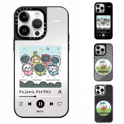 Japanese Cartoon ChiiKawa Mirror Phone Case | Pajamas Song & Hachiware Song - iPhone Case 12 13 14 15 16 17 Pro Promax