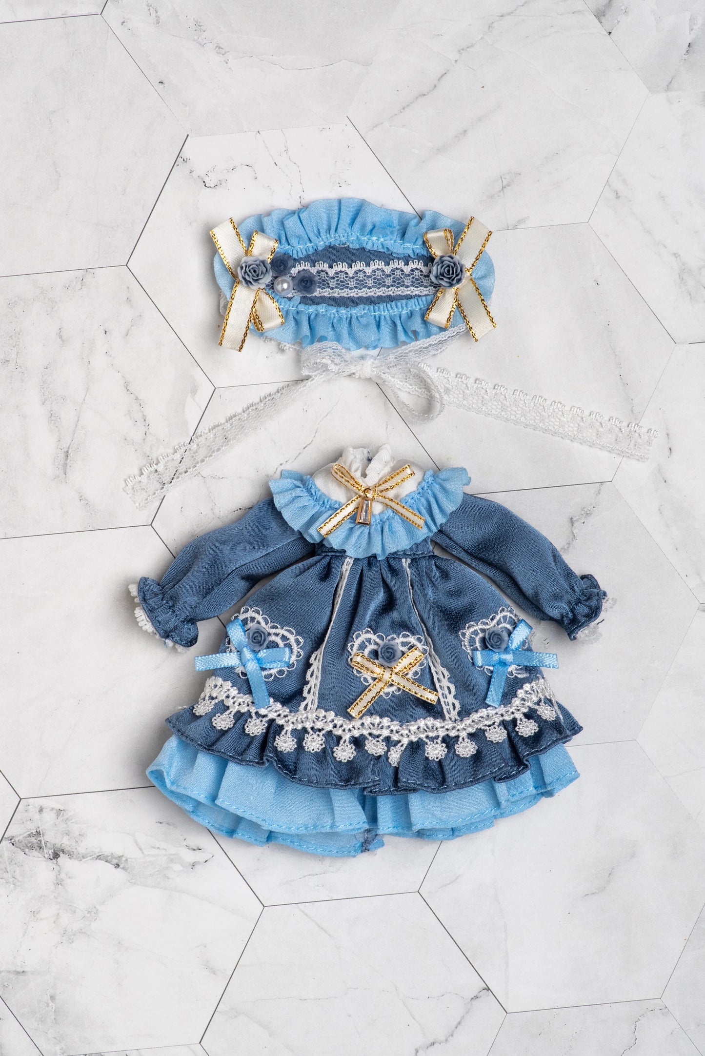 Simon Toys Cosplay Doll Outfits Set Gem Version | Different Colour Green Blue Pink - Original Outfits - 1/12 ob11 11cm BJD Doll Ball Joint Doll